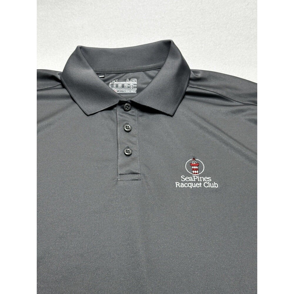 Under Armour Racquet Club Shirt Mens Large Polo Short Sleeve Seaside Gray